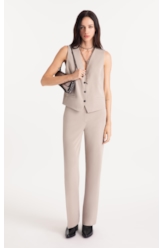 Lilla Vest Buttons Cinza Claro