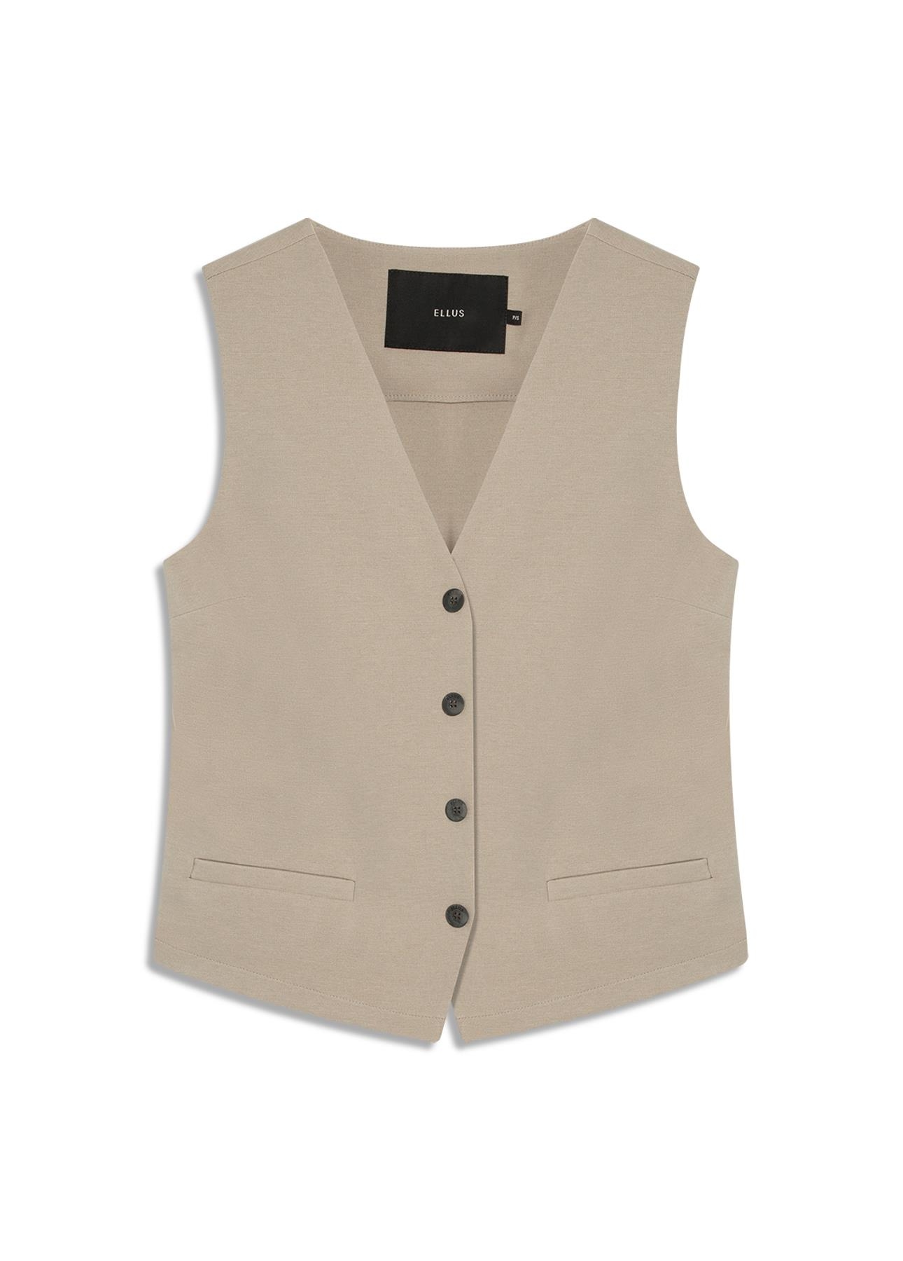 Lilla Vest Buttons Cinza Claro