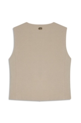 Lilla Vest Buttons Cinza Claro