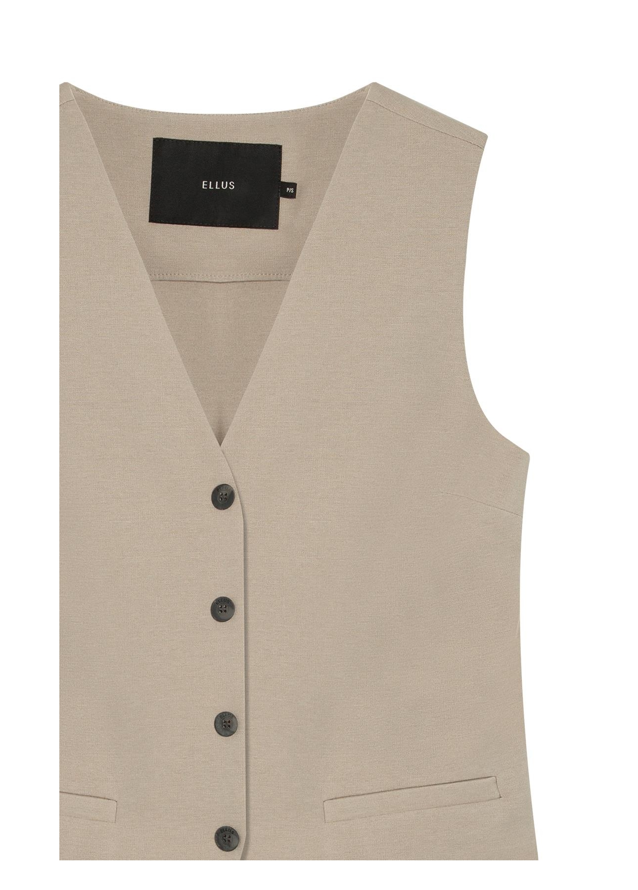 Lilla Vest Buttons Cinza Claro