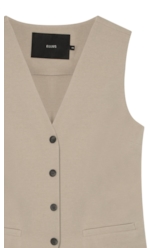 Lilla Vest Buttons Cinza Claro