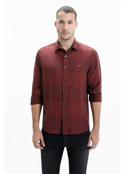 Linen Blend Ft Cave Classic Irish Vermelho