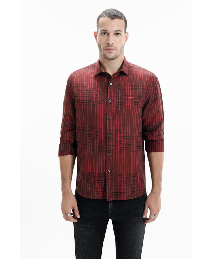 Linen Blend Ft Cave Classic Irish Vermelho