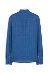 Linen Blend Ft List Class New Italian Purple Blue