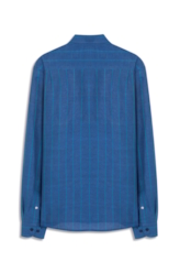 Linen Blend Ft List Class New Italian Purple Blue