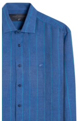 Linen Blend Ft List Class New Italian Purple Blue