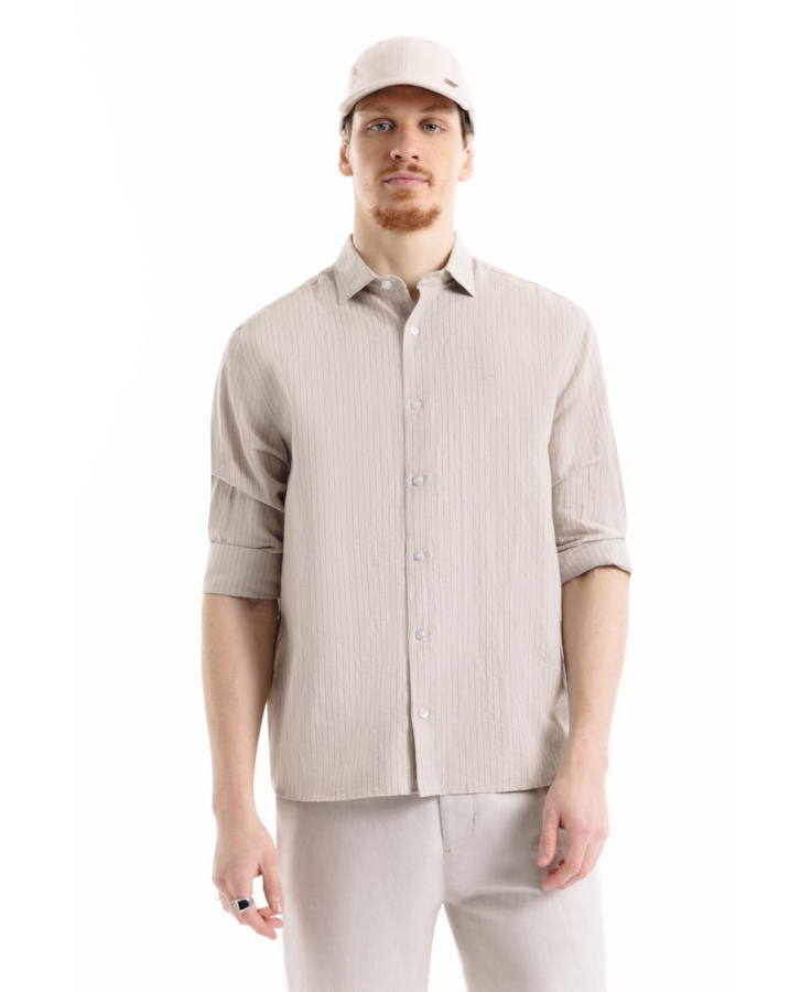 Linen Blend Ft Suli Strp Cls New Ita Areia
