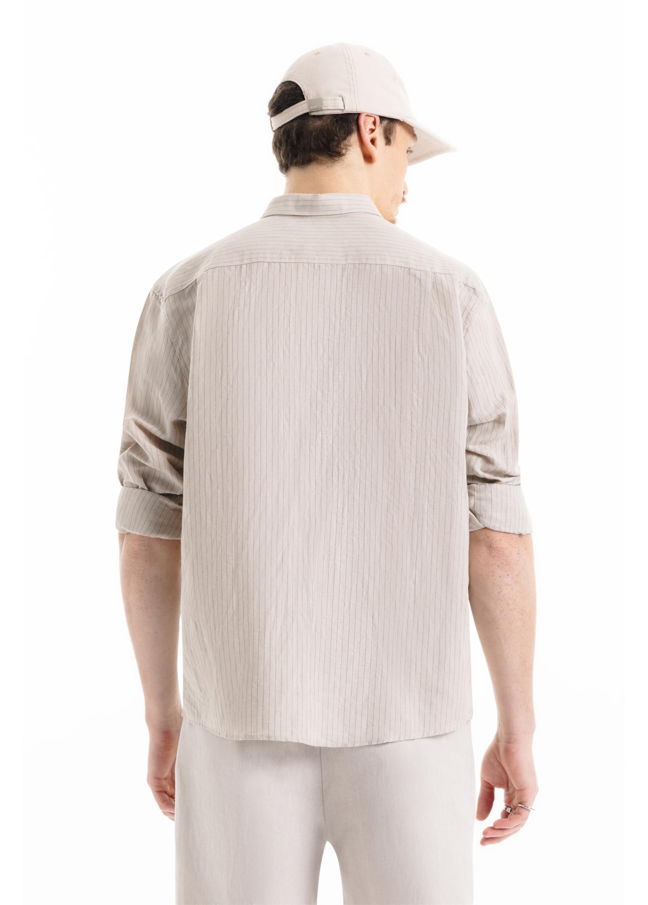 Linen Blend Ft Suli Strp Cls New Ita Areia