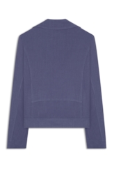 Linen Blend Perfecto Jacket Azul Jeans