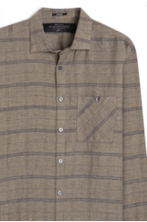 Linen Blend Shore Plaid Cla Nw Ita Marrom