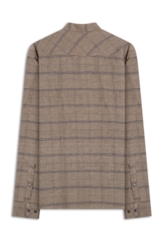 Linen Blend Shore Plaid Cla Nw Ita Marrom