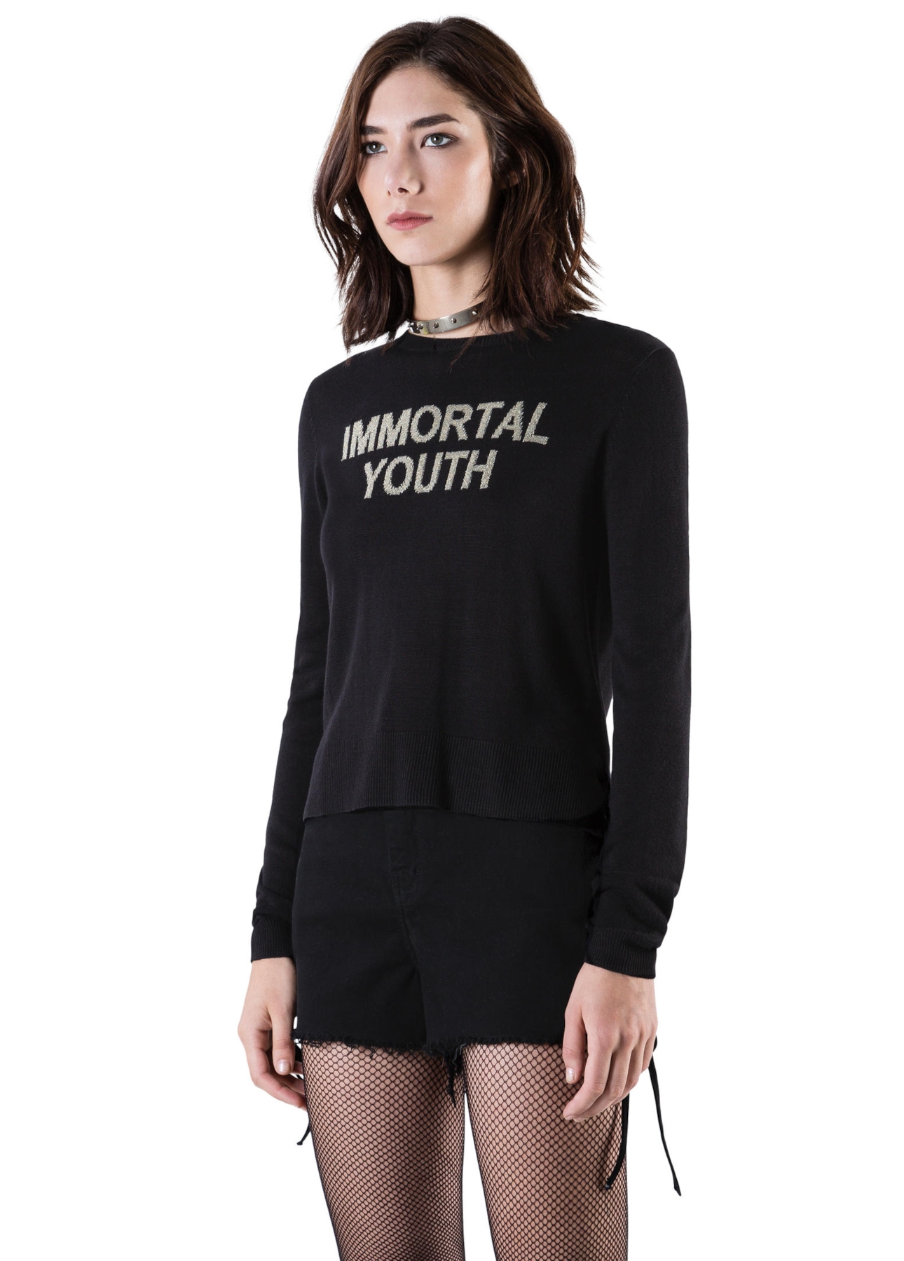 Lurex Immortal Youth Sweater Ml Preto