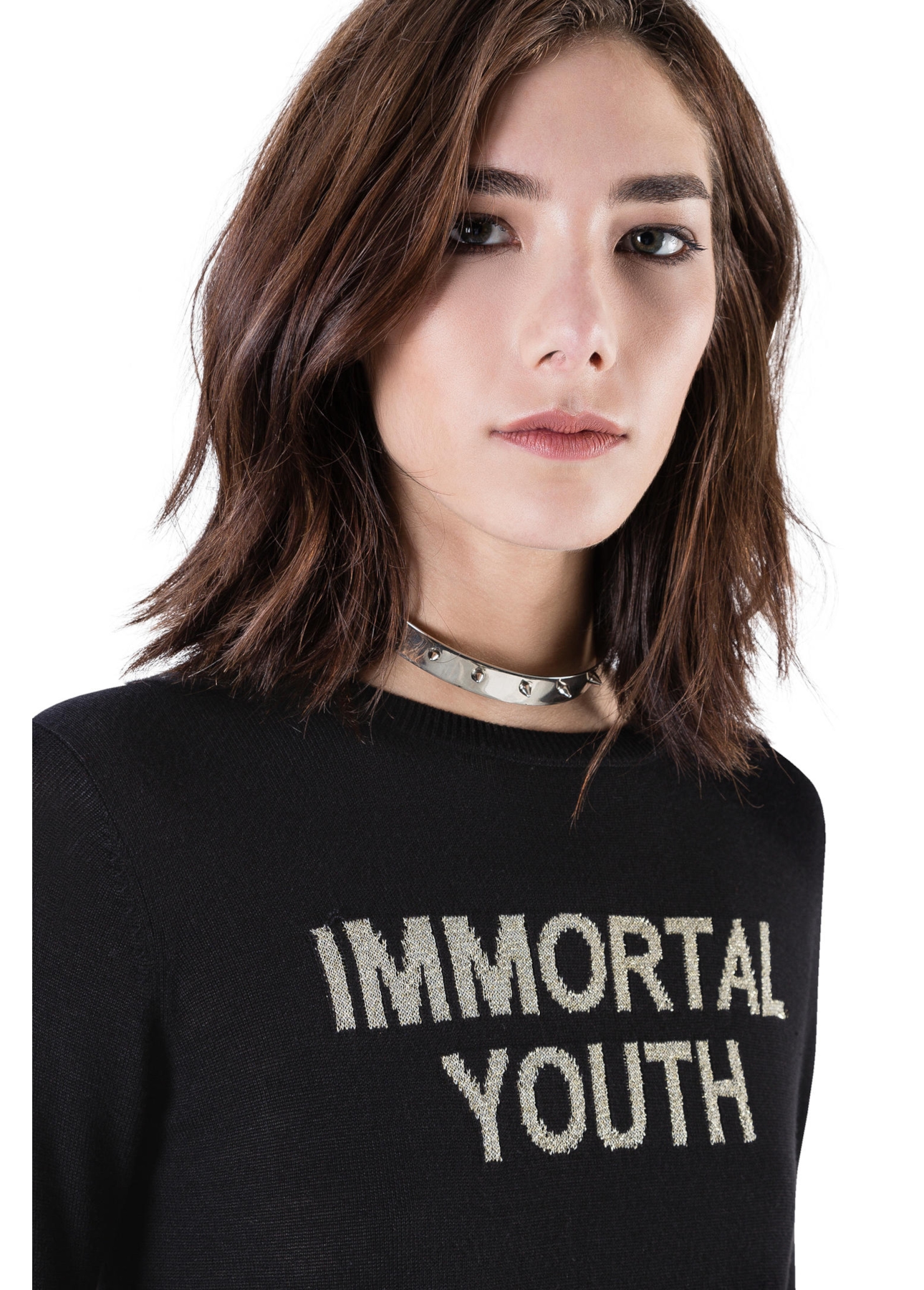 Lurex Immortal Youth Sweater Ml Preto