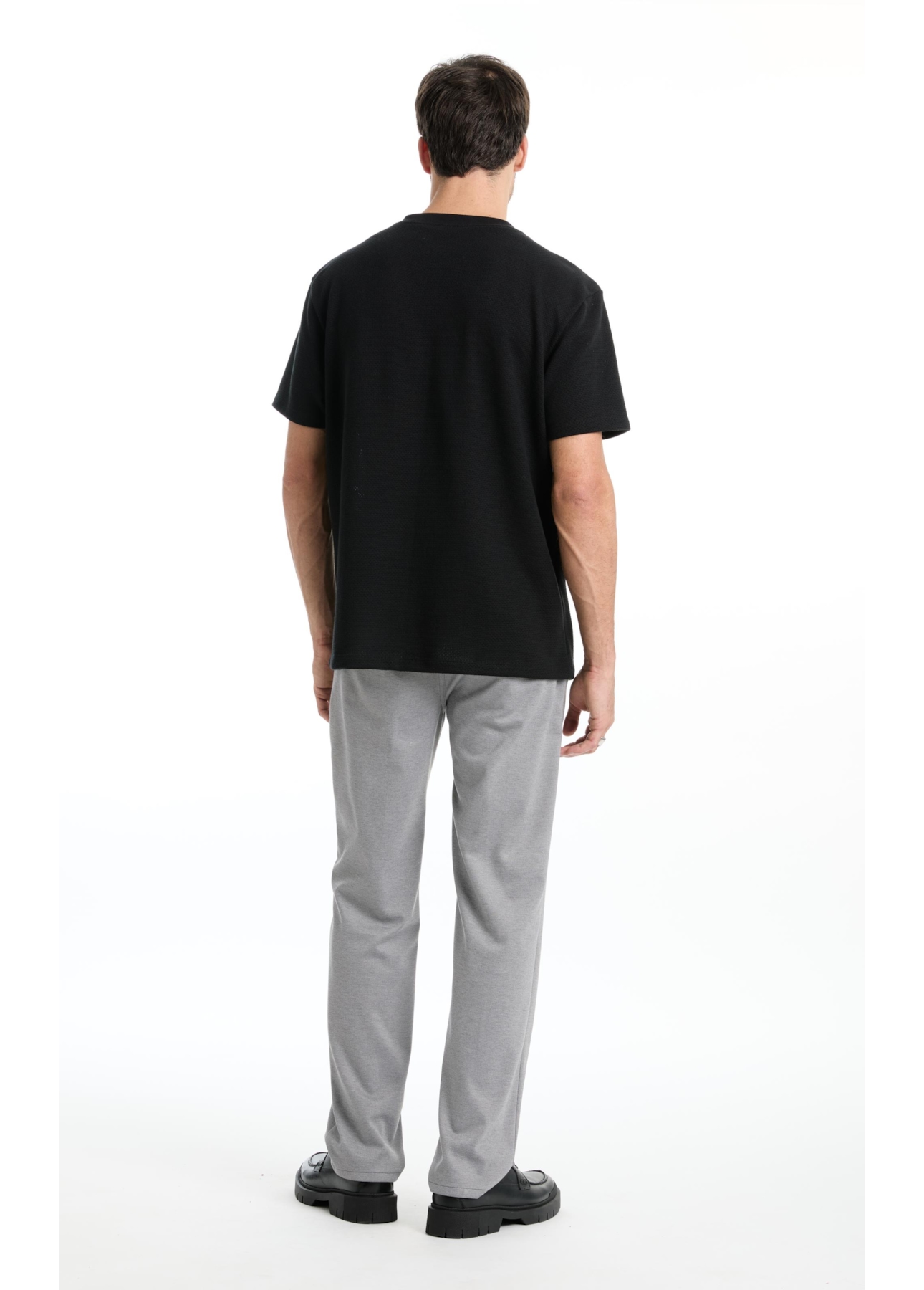 Malha Jacquard Classic B. Faca Silver Gray