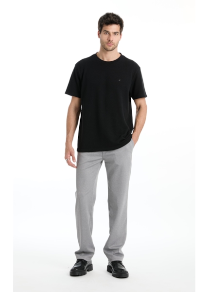 Malha Jacquard Classic B. Faca Silver Gray