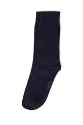 Meia Ribbed Ellus Dark Navy