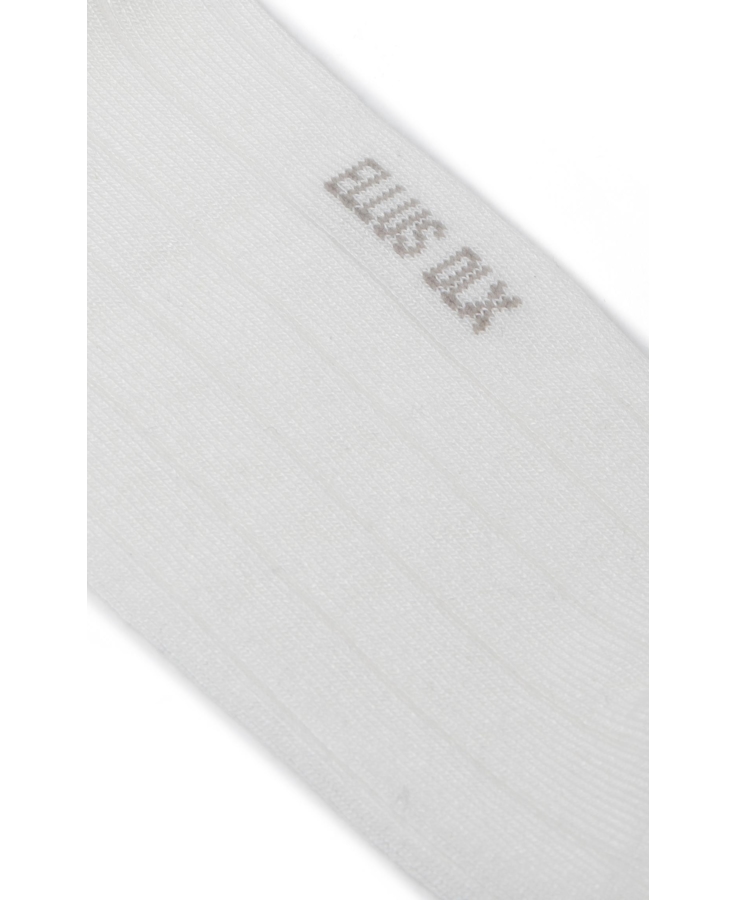 Meia Ribbed Ellus Off White
