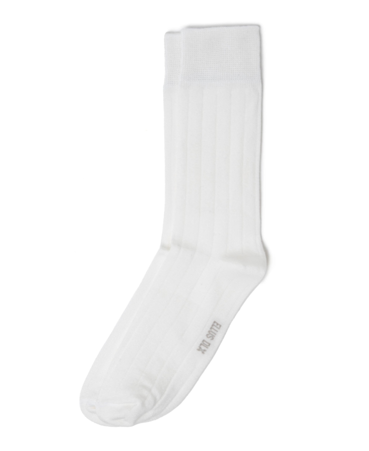 Meia Ribbed Ellus Off White