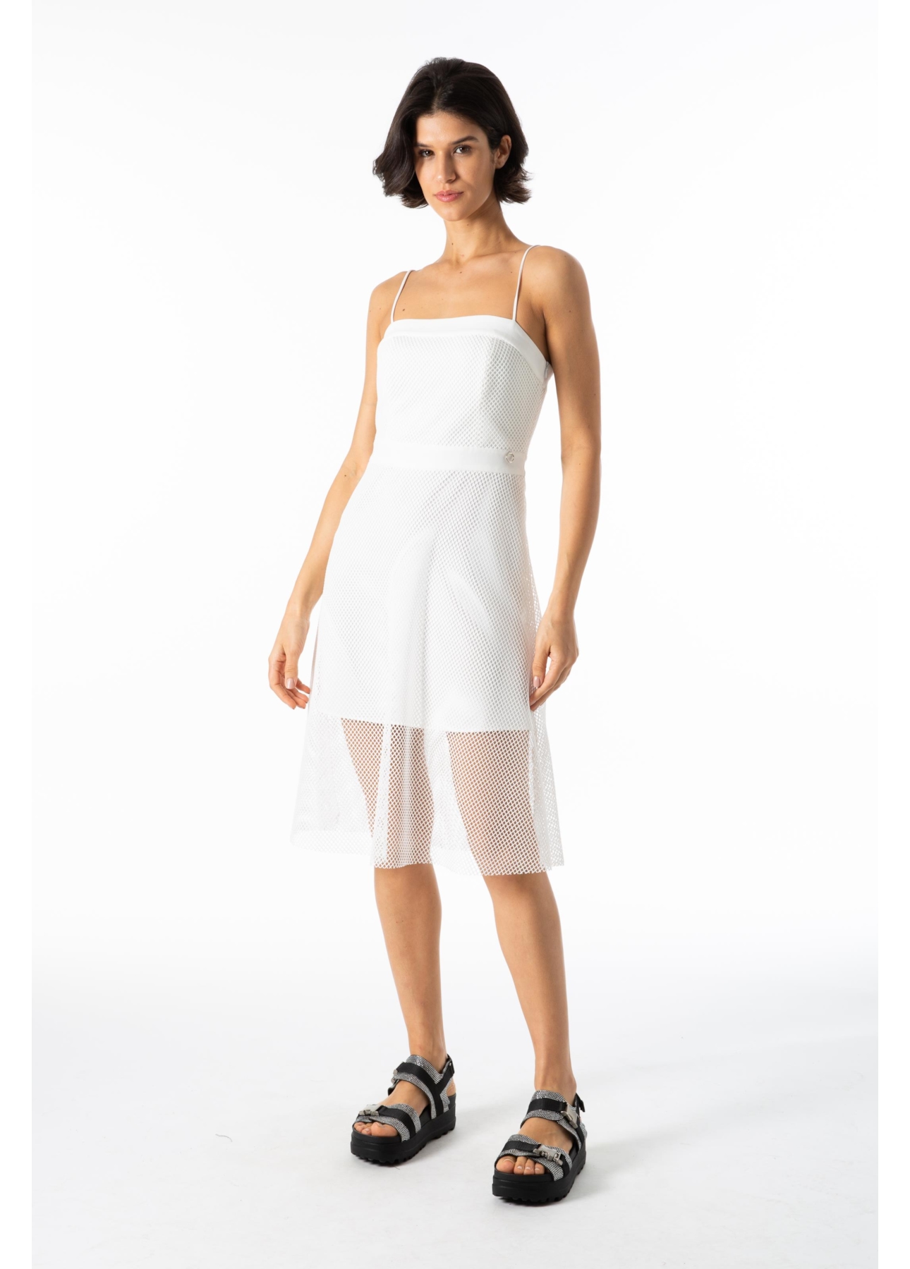 Mesh Strapp Knee Branco