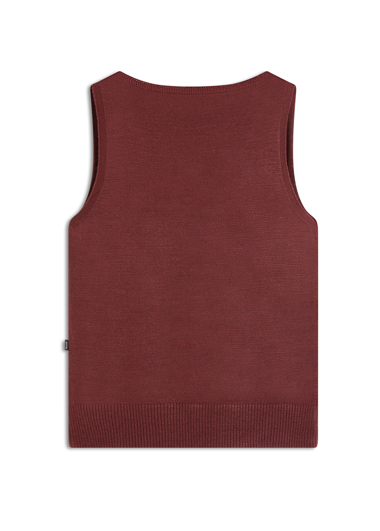 Modal Jersey Knit v Neck Sleeveless Bordeaux