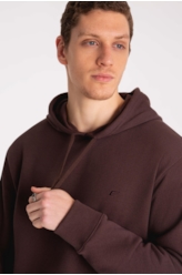 Moletom Basic Easa Capuz Dark Brown