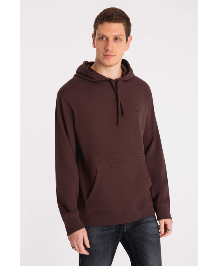 Moletom Basic Easa Capuz Dark Brown