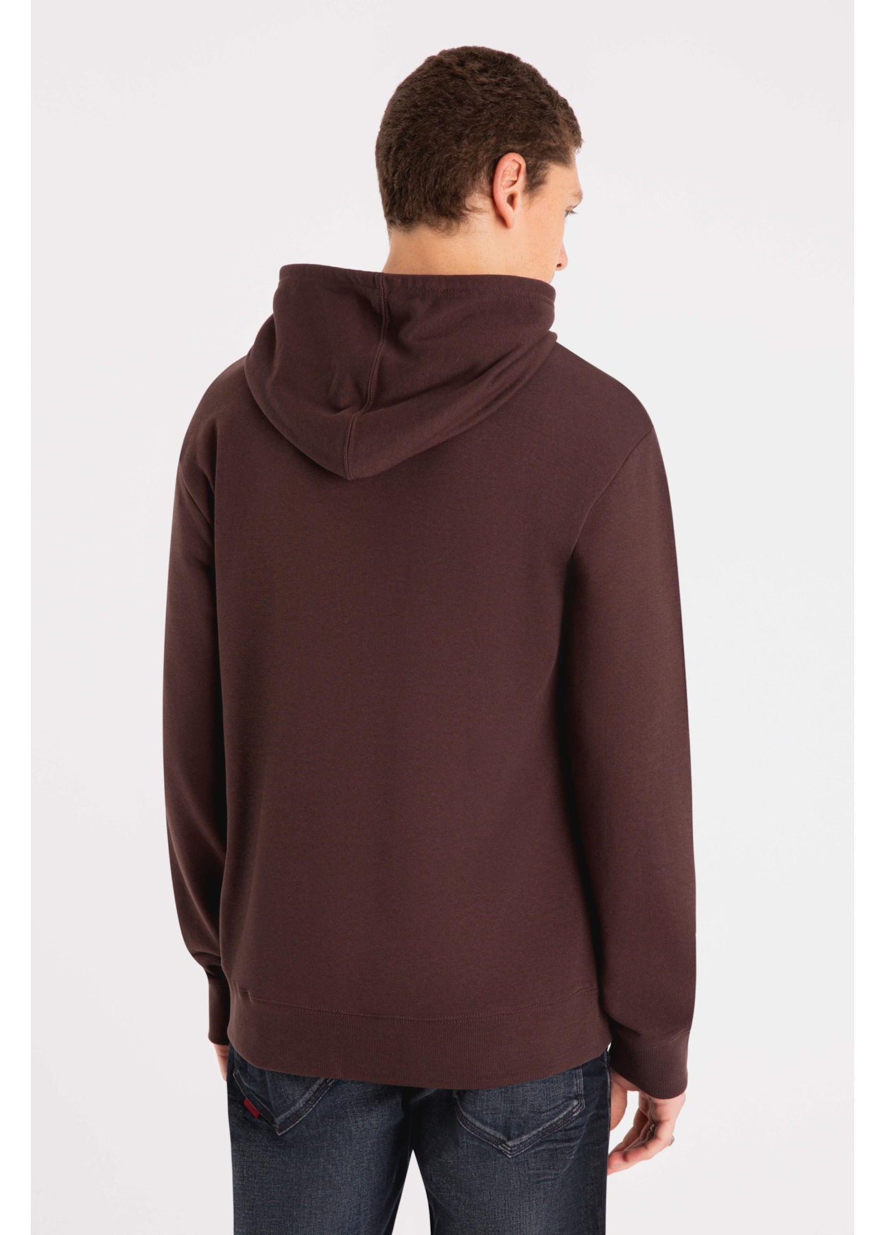 Moletom Basic Easa Capuz Dark Brown