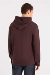 Moletom Basic Easa Capuz Dark Brown