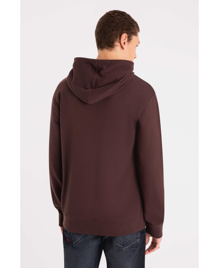 Moletom Basic Easa Capuz Dark Brown