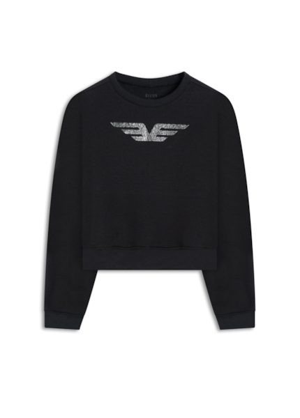 Moletom Brushed Fleece Easa Mirror Preto