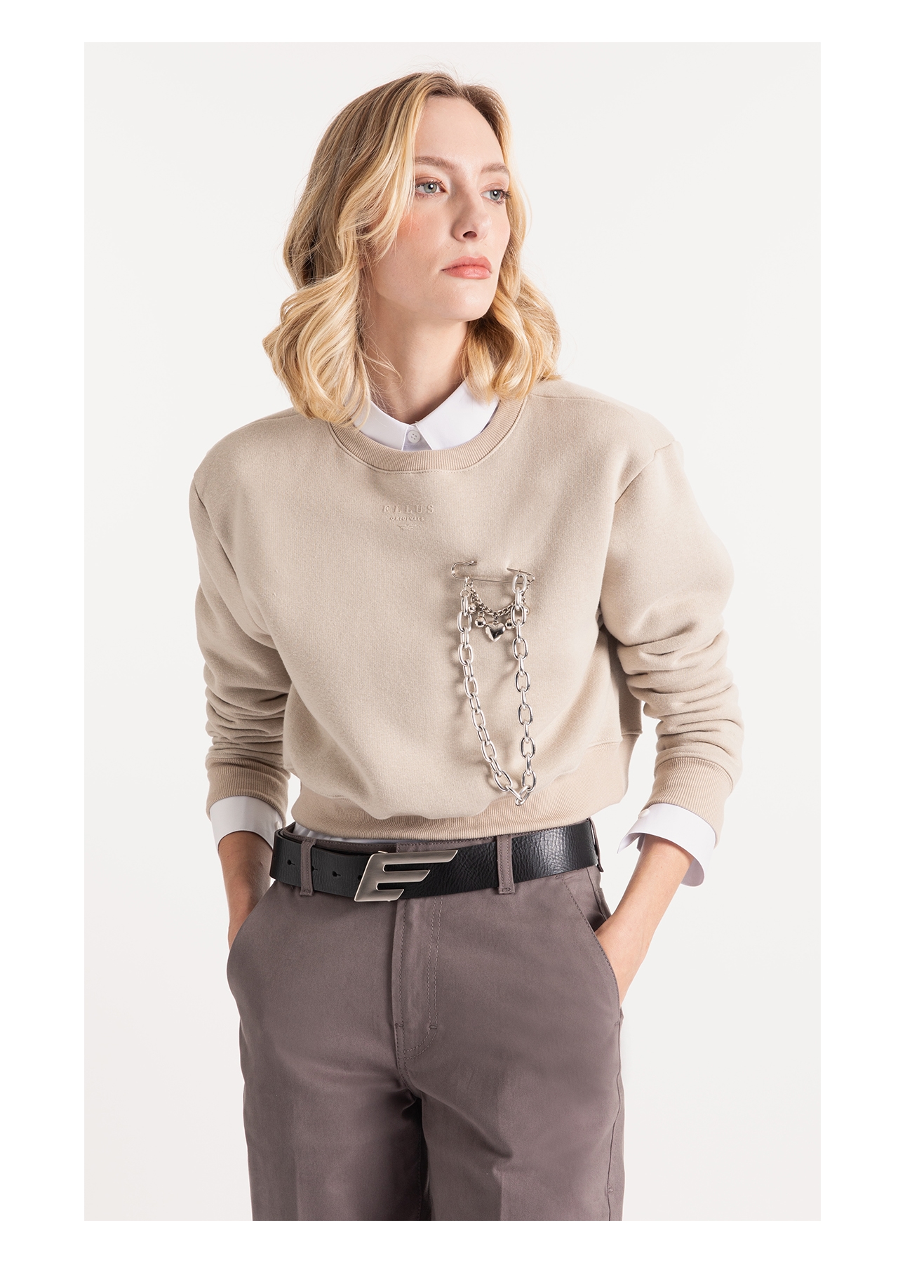 Moletom Brushed  Minimal Areia