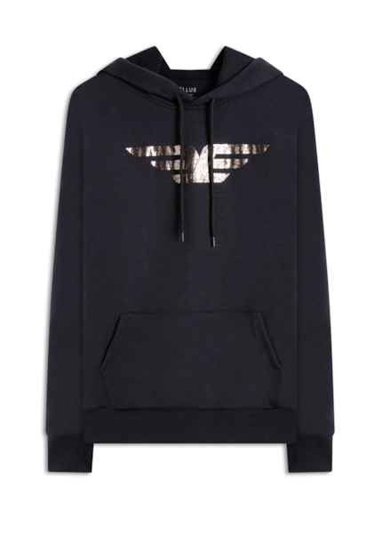 Moletom Easa Duplo Foil Capuz Preto
