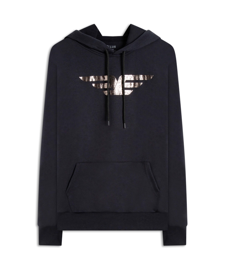 Moletom Easa Duplo Foil Capuz Preto