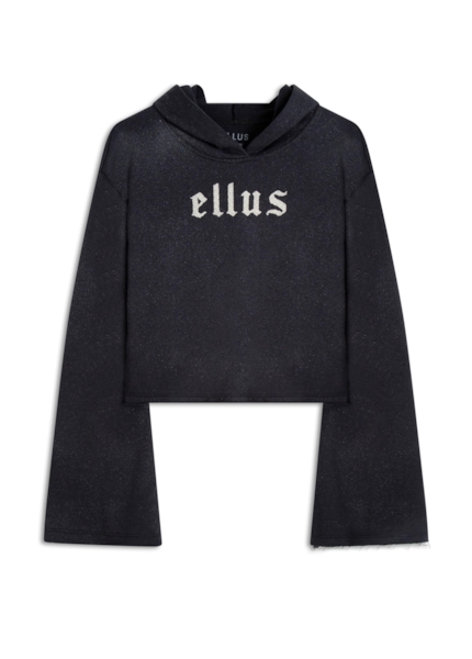 Moletom Ellus Gothic Glitter Preto