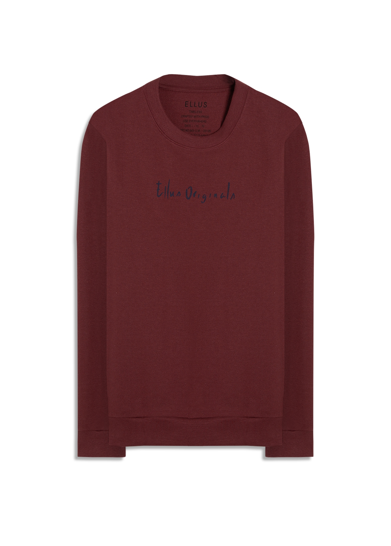 Moletom Ellus Originals Careca Bordeaux
