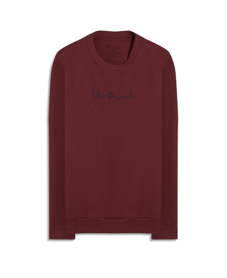 Moletom Ellus Originals Careca Bordeaux