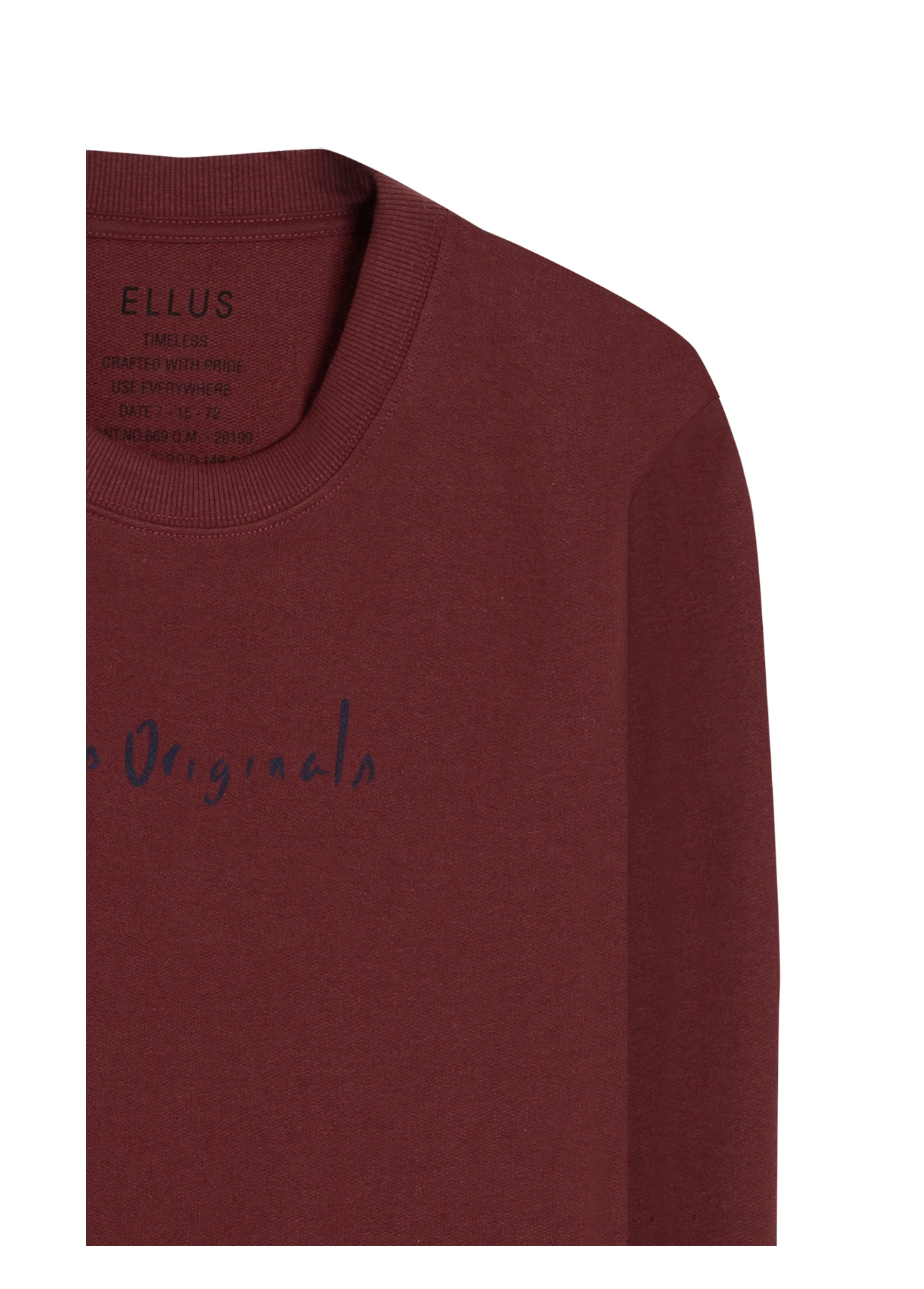 Moletom Ellus Originals Careca Bordeaux