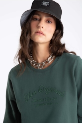 Moletom Ellus Originals Embroidery Verde Escuro