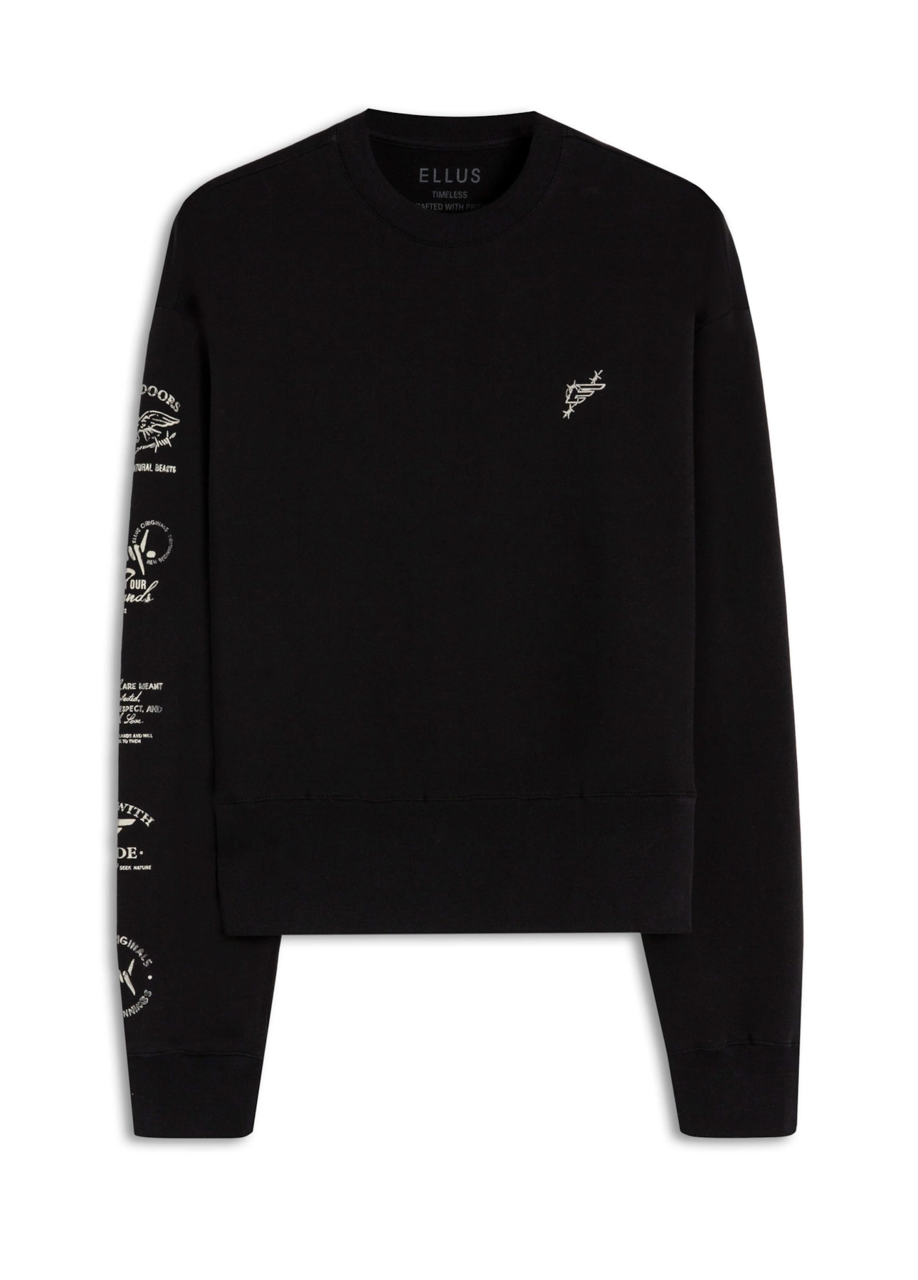 Moletom Ellus Outdoors Raglan Preto