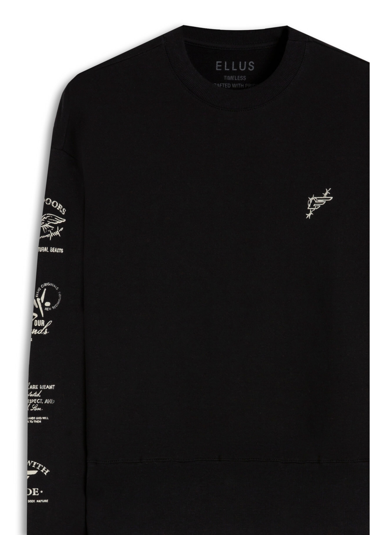 Moletom Ellus Outdoors Raglan Preto