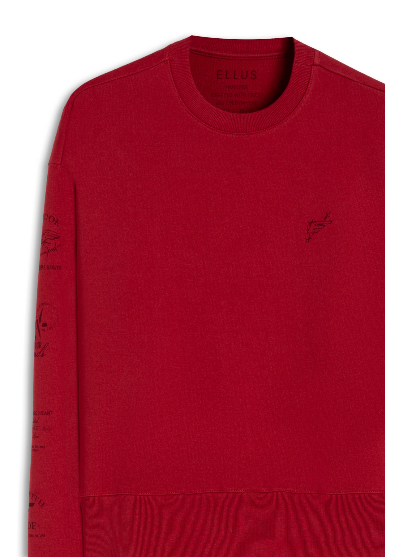 Moletom Ellus Outdoors Raglan Vermelho