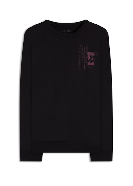 Moletom Fleece College Preto