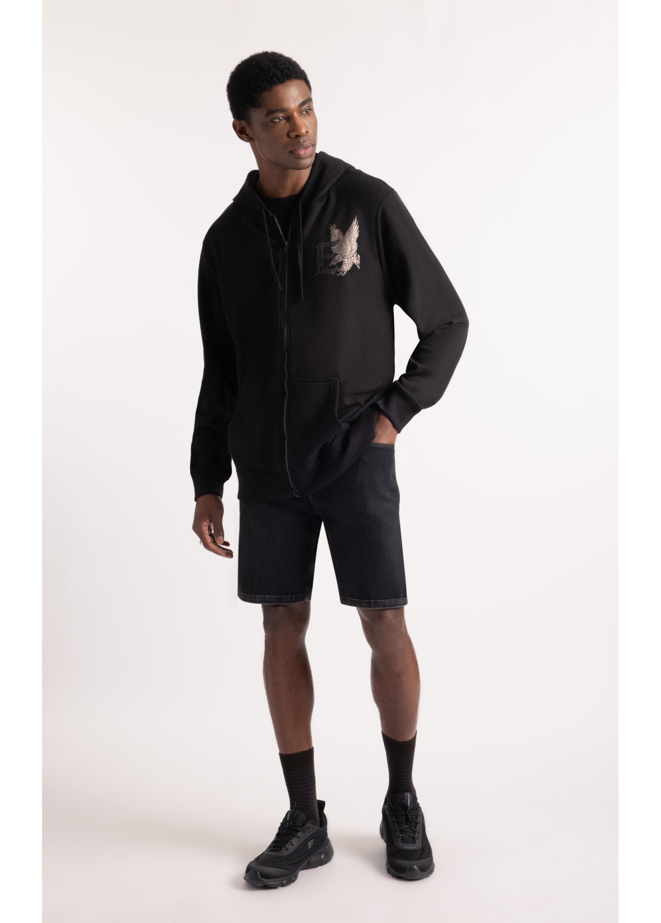 Moletom Fleece Ealge Preto