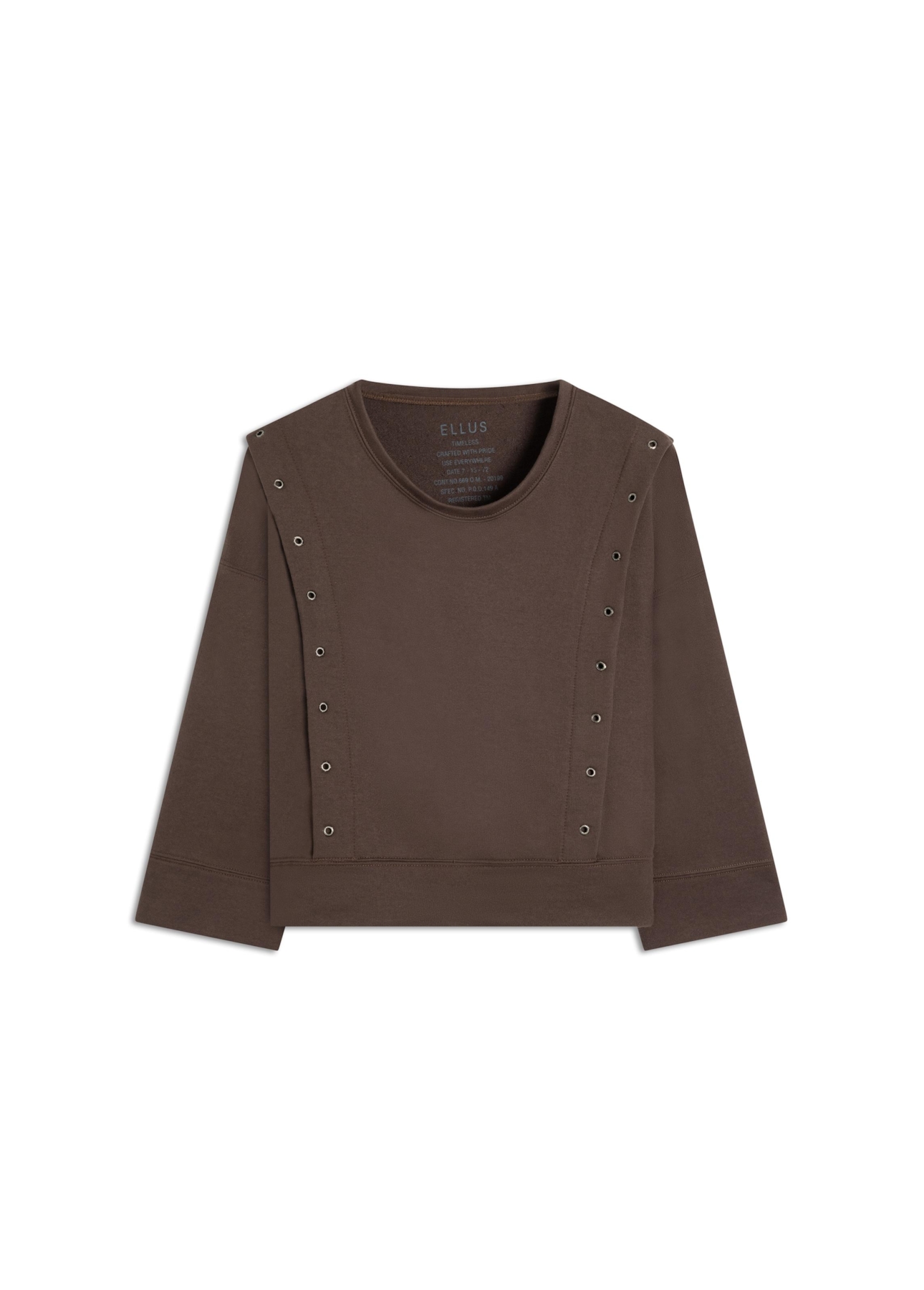 Moletom Fleece Eyelets Dark Brown