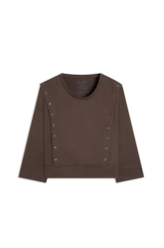 Moletom Fleece Eyelets Dark Brown