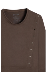 Moletom Fleece Eyelets Dark Brown