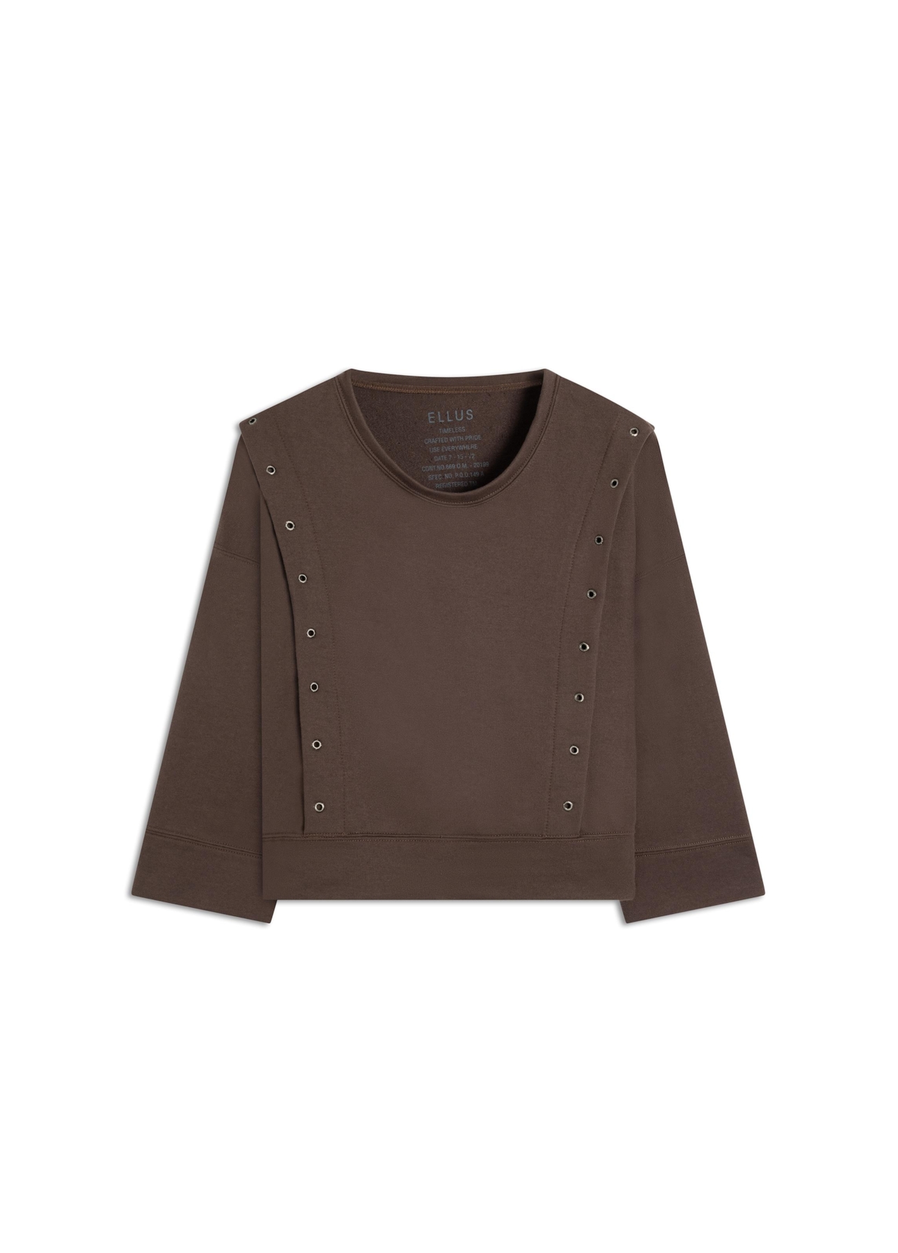 Moletom Fleece Eyelets Dark Brown