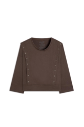 Moletom Fleece Eyelets Dark Brown