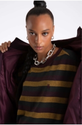 Moletom Fleece Striped Game Club Dark Wine