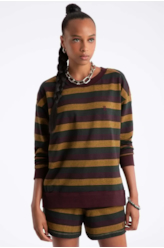 Moletom Fleece Striped Game Club Dark Wine